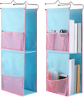 1 PC Hanging Locker Organizer 2 Layer Shelves, Pink, Blue