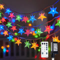 39FT 100 LED Multicolor Star String Lights Plug in