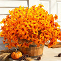 16 Bundle Artificial Fall Petunias, Faux Outdoor Flowers for Outdoor