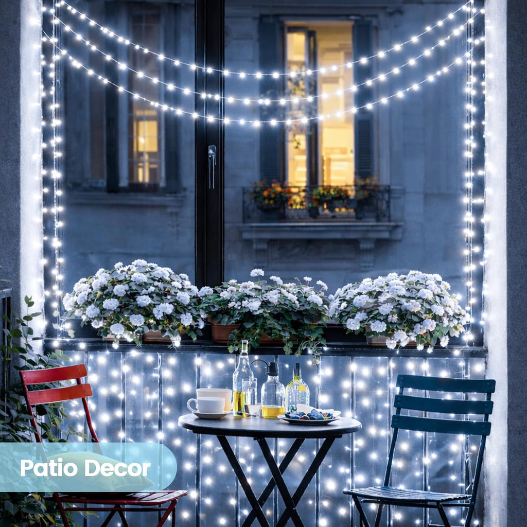 Solar Fairy Lights, 4 Pack Total 400LED 144FT Waterproof String Lights