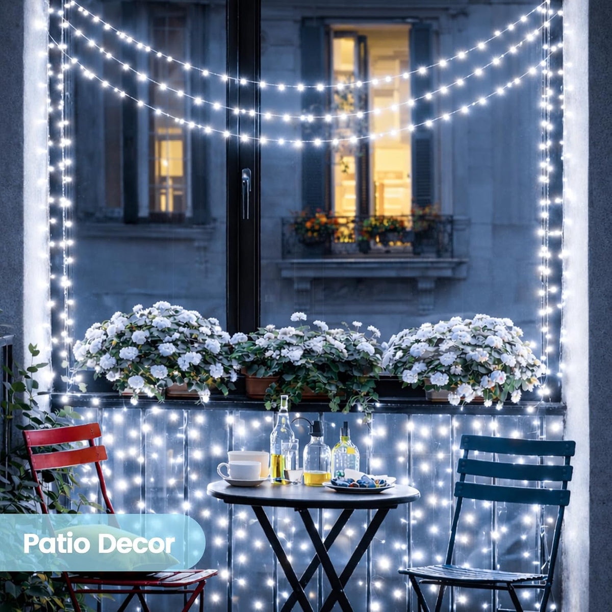 Solar Fairy Lights, 4 Pack Total 400LED 144FT Waterproof String Lights