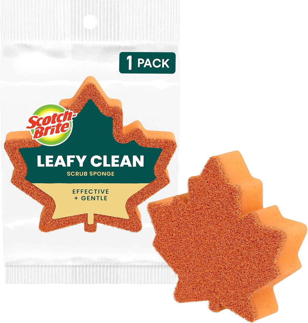 Scotch-Brite Leafy Clean Scrub Sponge, 1 Pack