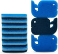 10 Pack Multipurpose Dual Sided Triple Layer Dish Sponges Kitchen (Whale)
