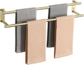 Alise 28‘’ Double Towel Bar for Bathroom Wall Mounted, Brushed Gold