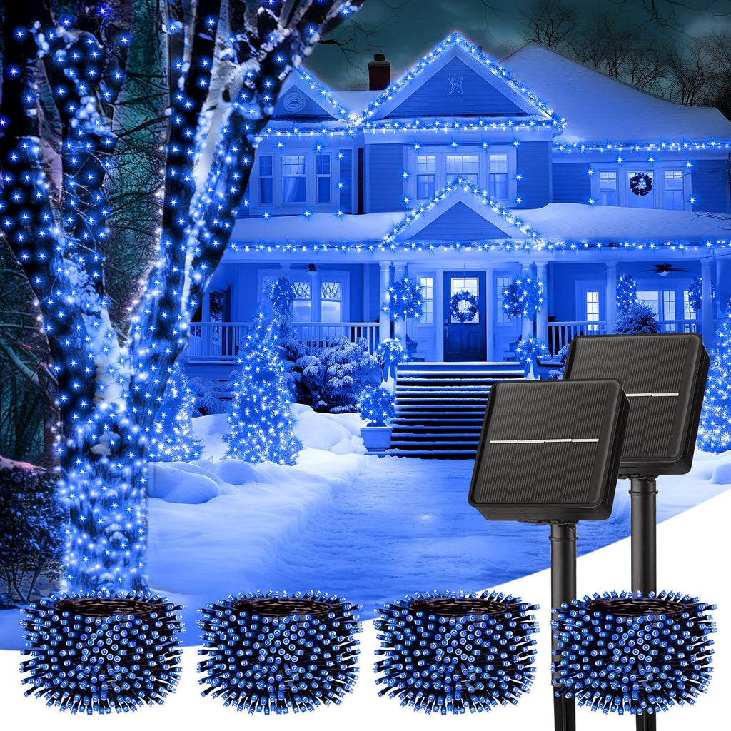 Minetom Solar String Lights for Outside, 4 Pack Total 160FT 400 LED