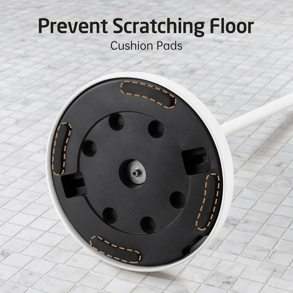 KES White Toilet Paper Holder Stand, Freestanding with Heavy Base