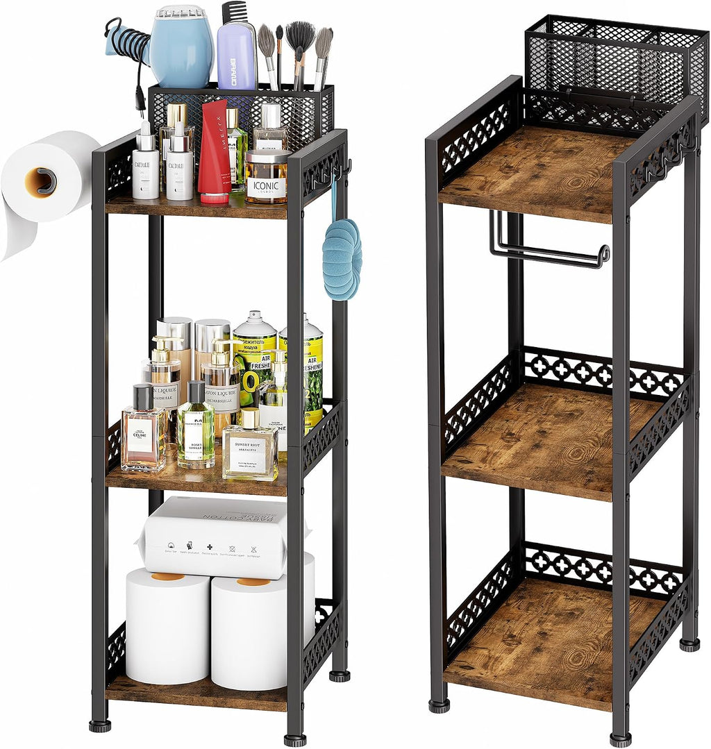 Bathroom Organizers and Storage Shelf with Toilet Paper Holder