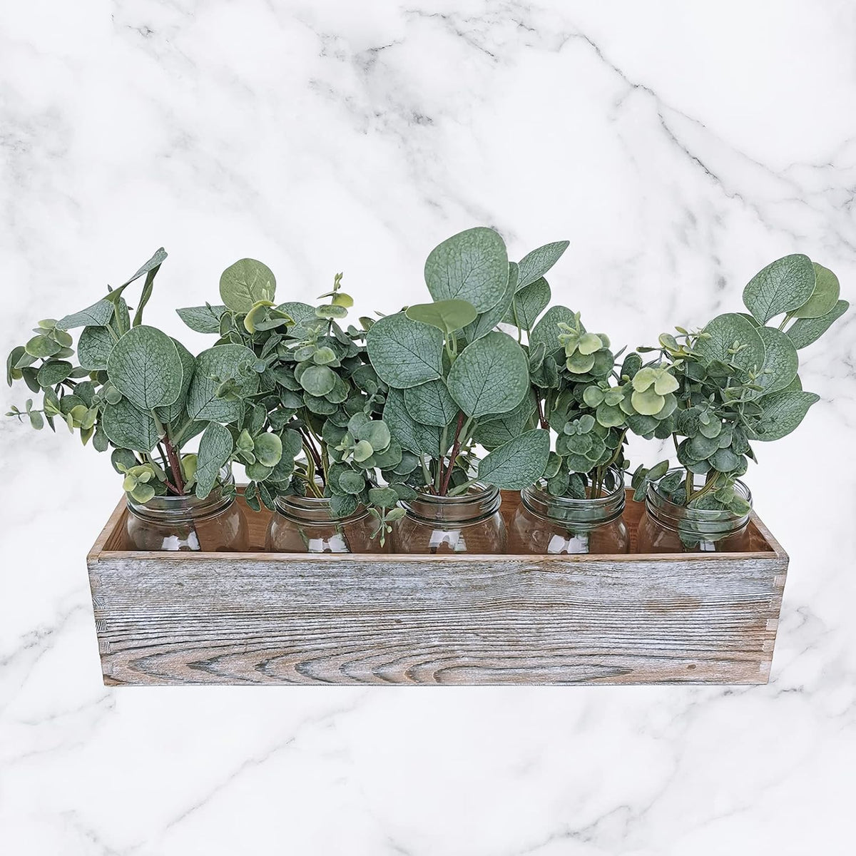 10 Pcs Mixed Eucalyptus Leaves Stems Bulk Artificial Silver Dollar Picks Faux Branches for Vase Bouquets Floral Arrangement Wreath Farmhouse Rustic Greenery Decor