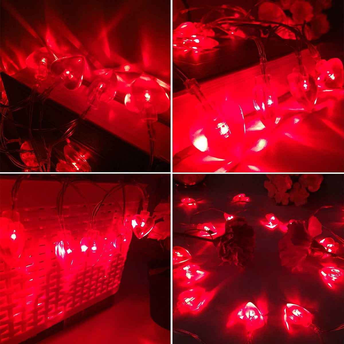 Valentine Lights Heart Shaped String Lights for Mother's and Father's Day, Wedding, Proposal, Birthday and Holidays