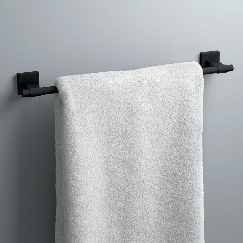 Franklin Brass Towel Rack | 18 Inch Matte Black Towel Bar for Bathroom, Kitchen | Maxted Accessories