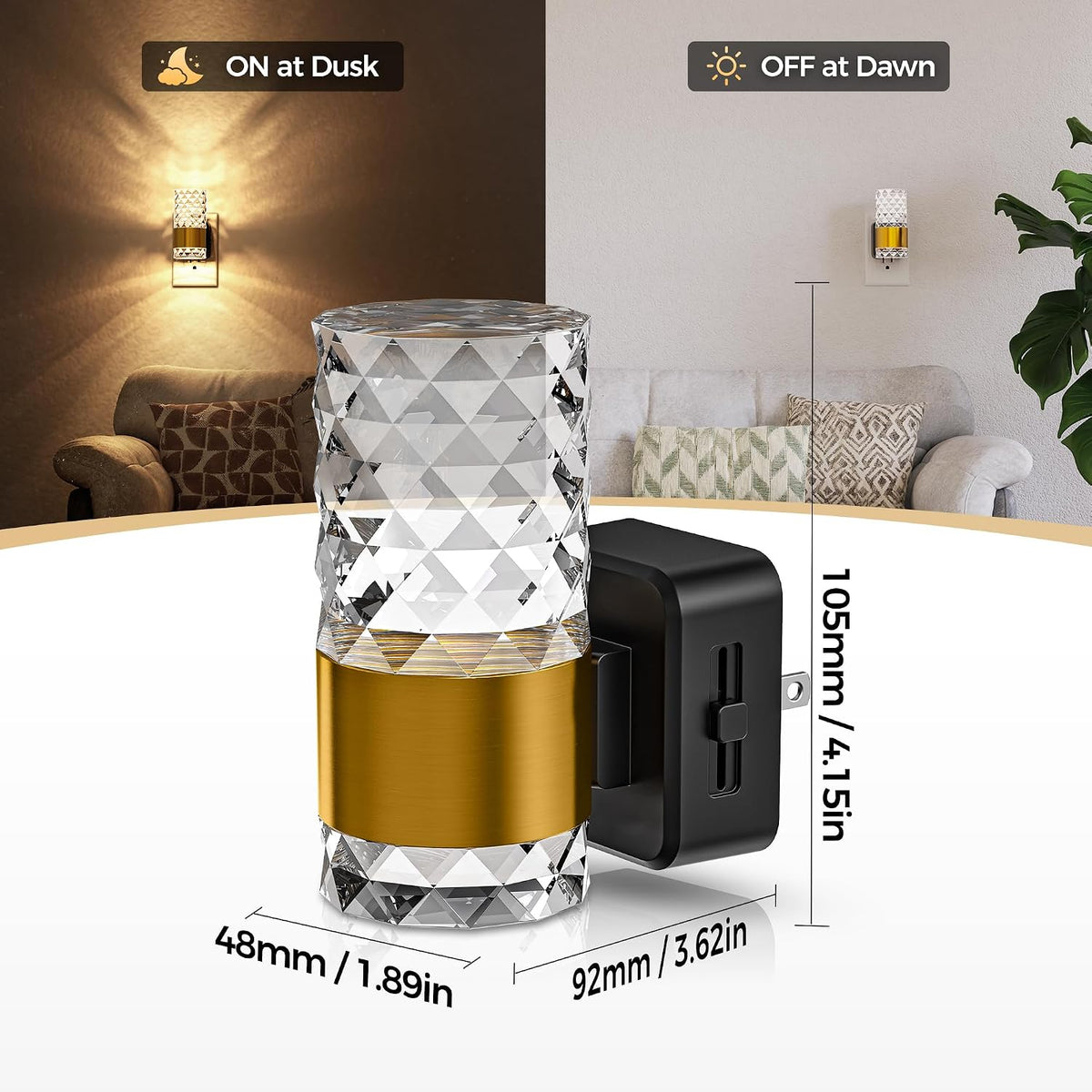 DORESshop Night Lights Plug into Wall,Acrylic Night Light
