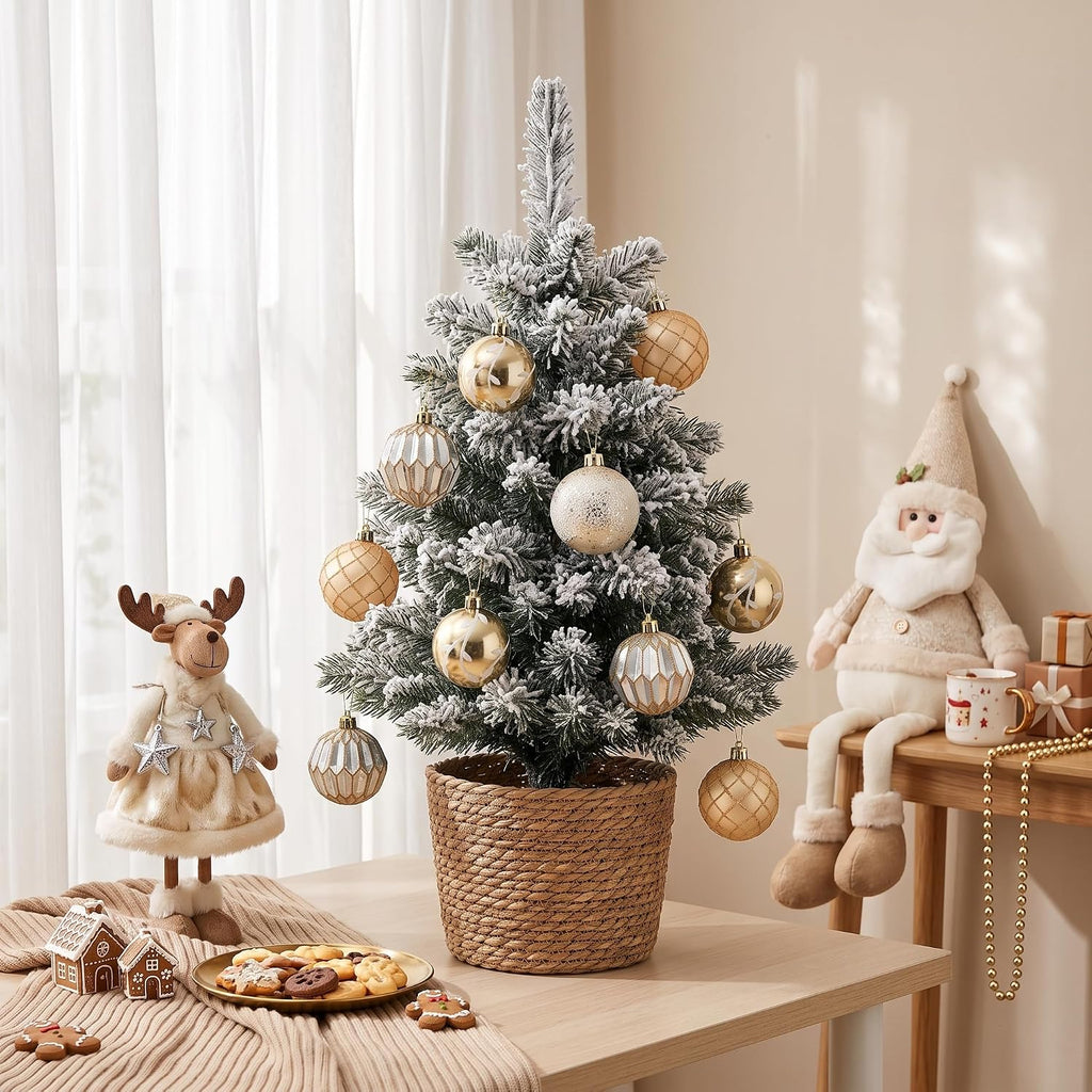 DecorbyHannah 9ct 3.15inch Christmas Ornaments Tree Decorations White Gold