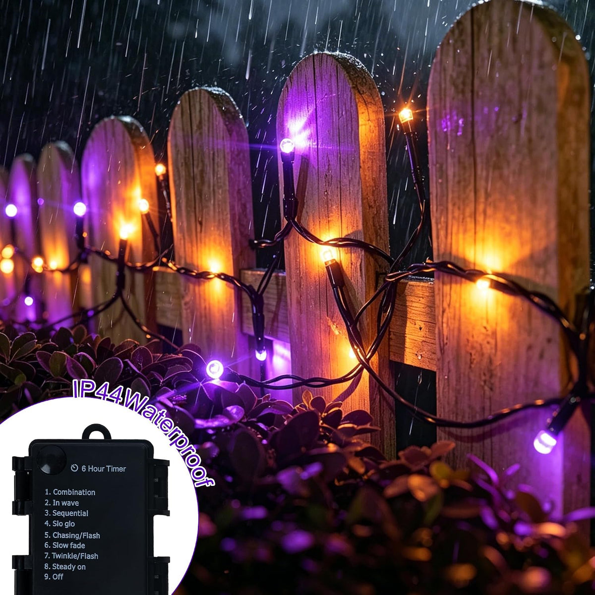 Dazzle Bright 4 Pack Battery Operated Halloween Lights, 16 FT String Lights
