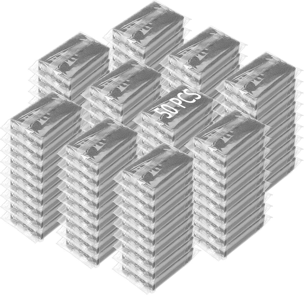50 Pcs Individually Wrapped Sponges for Airbnb Apartment Gray