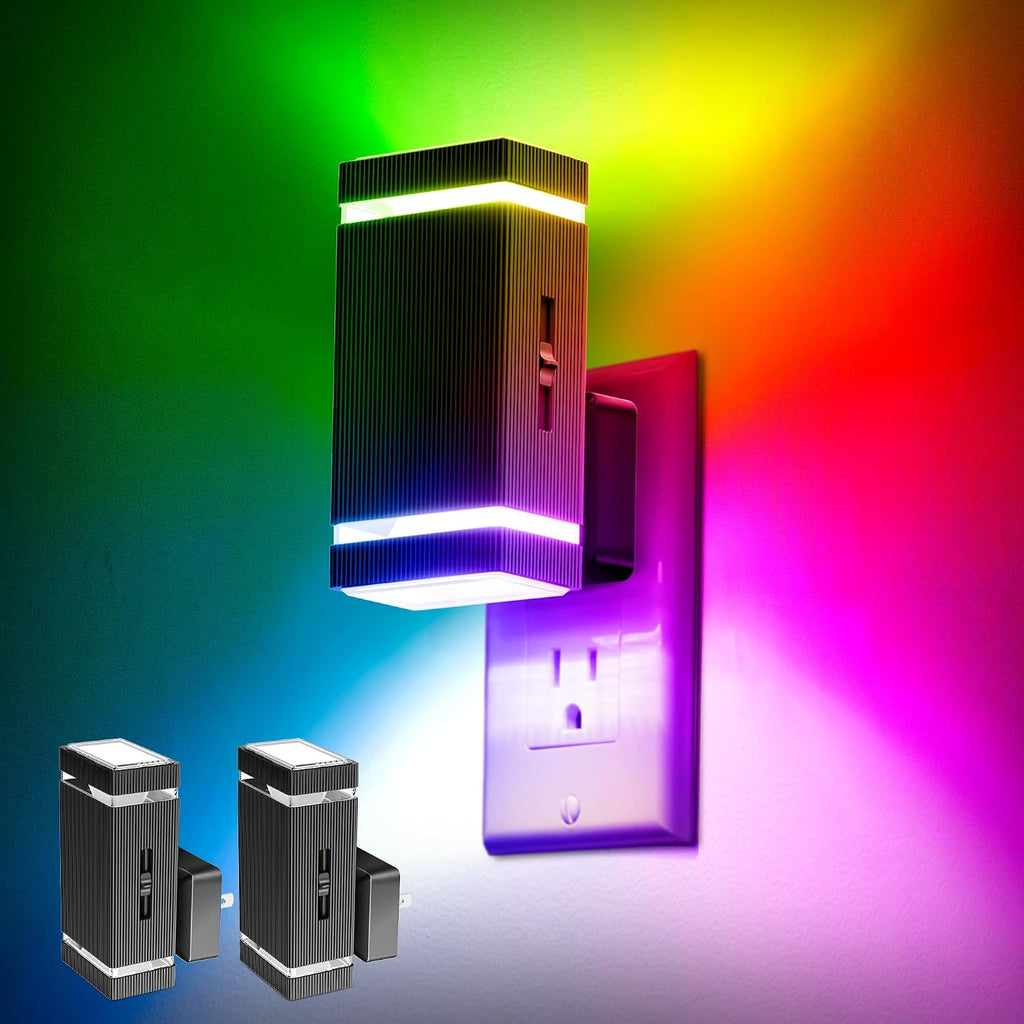DORESshop Color Changing Night Lights [2 Pack], Night Lights Plug Into Wall