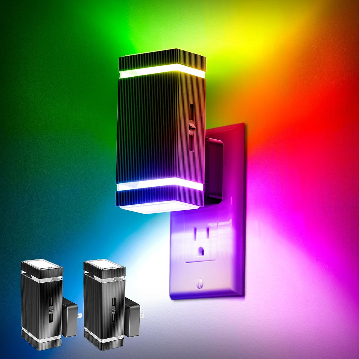 DORESshop Color Changing Night Lights [2 Pack], Night Lights Plug Into Wall