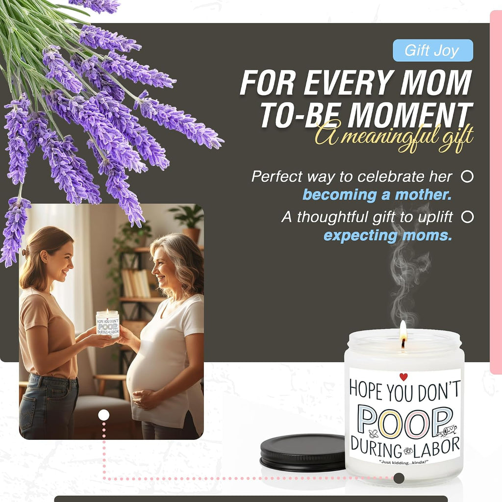 Hope You Don't Poop During Labor Soy Candle - Funny Pregnancy Gifts
