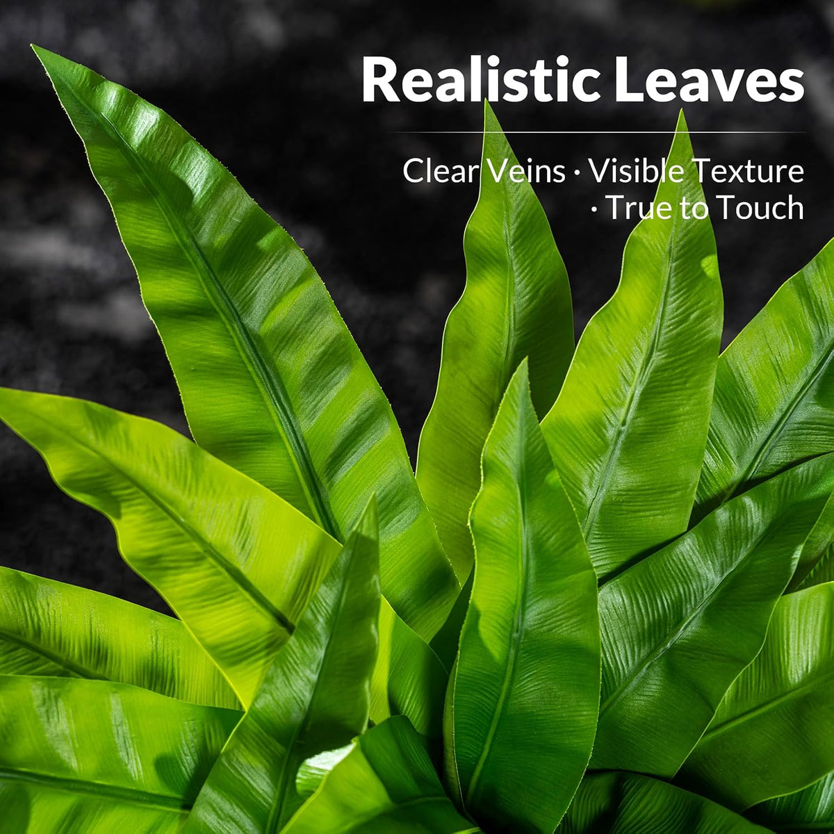 4 Pcs Artificial Greenery Stems Fake Bird Nest Fern Faux Branches Artificial Plants Realistic Fake Dracaena Realistic Plants for Indoor Outdoor Porch Patio Home Office Living Room Decor (Bright Green)