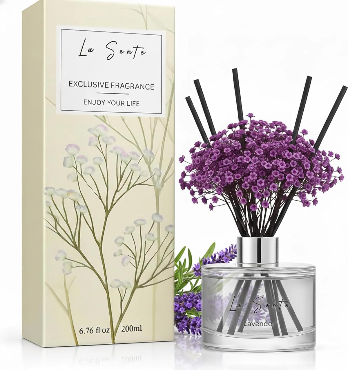 Reed Diffuser Set, Lavender, 6.7fl oz / 200 ml, for Home