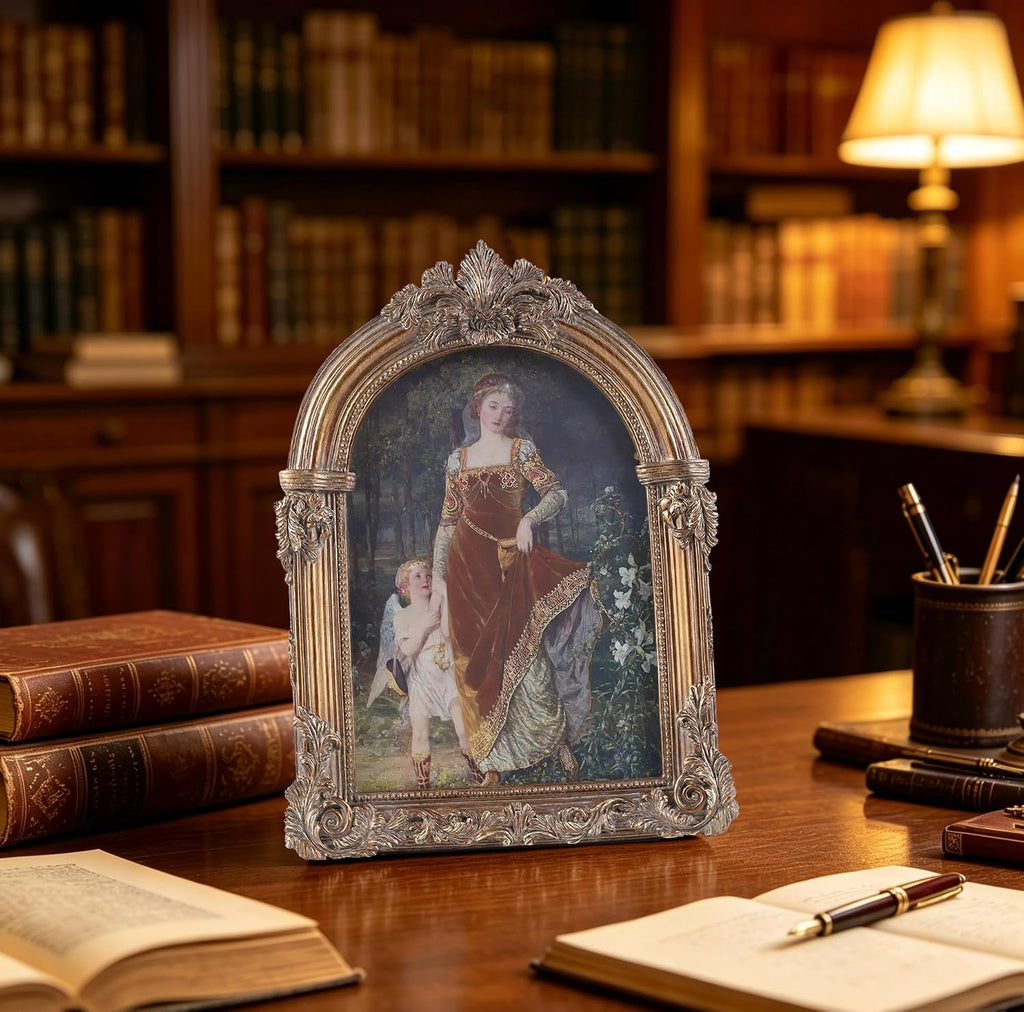 Bronze Antique Picture Frames 5x7 Ornate Arched Vintage Picture Frames with Glass Front for Wall Hanging and Tabletop Photo Gallery Wall Decor Vintage Home Decor