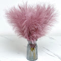 Faux Pampas Grass, 6 Stems Artificial Pampas Grass Decor Flurry Pompous Grass for Small Vase Boho Home Decor/Wedding Arrangements/Rustic Decor 18''/45cm (Light Purple)