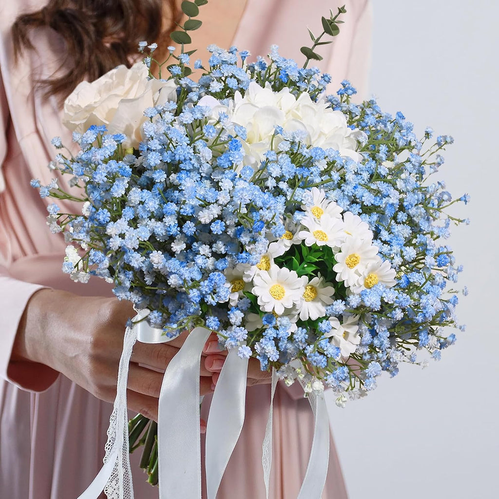Elyum Babys Breath Artificial Flowers, 12 Pcs Baby Breath Flowers Fake Bulk