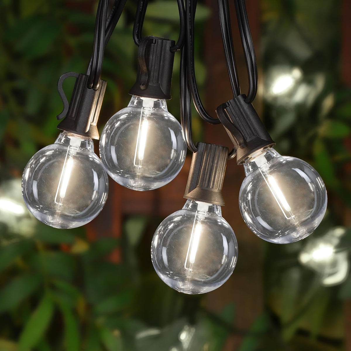 Mlambert 25 Pack G40 LED Replacement String Light Bulbs, E12 Base, 1W,4000K