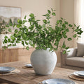 Sggvecsy 5 Pcs Artificial Eucalyptus Stems 32.7 inch Fake Greenery Branches with Faux Eucalyptus Leaves Silk Foliage Plants for Home Vase Kitchen DIY Festival Farmhouse Decor (Green)