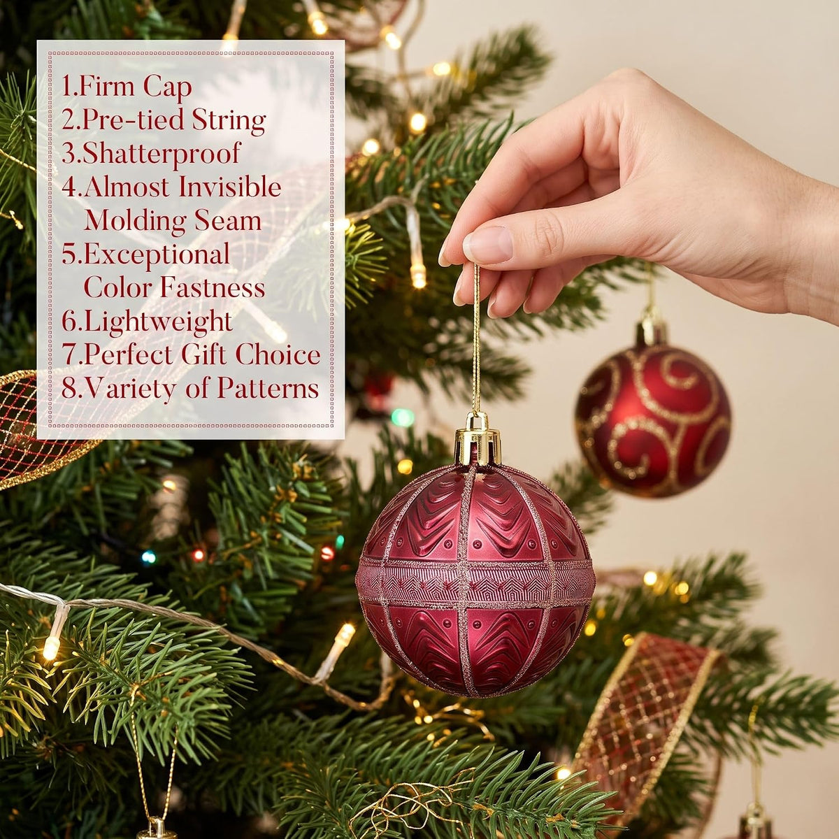 Valery Madelyn 35ct Christmas Tree Decorations Ball Ornaments 2.36 Inches