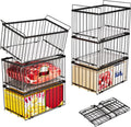 Large Freezer Organizer Bins for 5 to 9 Cu.Ft,Quick Expand/Collapse,6PACK
