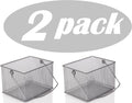 YBM Home Mesh Wire Food Storage Organizer Bin Basket with Handle for Kitchen Pantry, Cabinets, Bathroom, Laundry Room, Closets, Garage - Rectangle Metal Farmhouse Mesh Basket, 2 PACK
