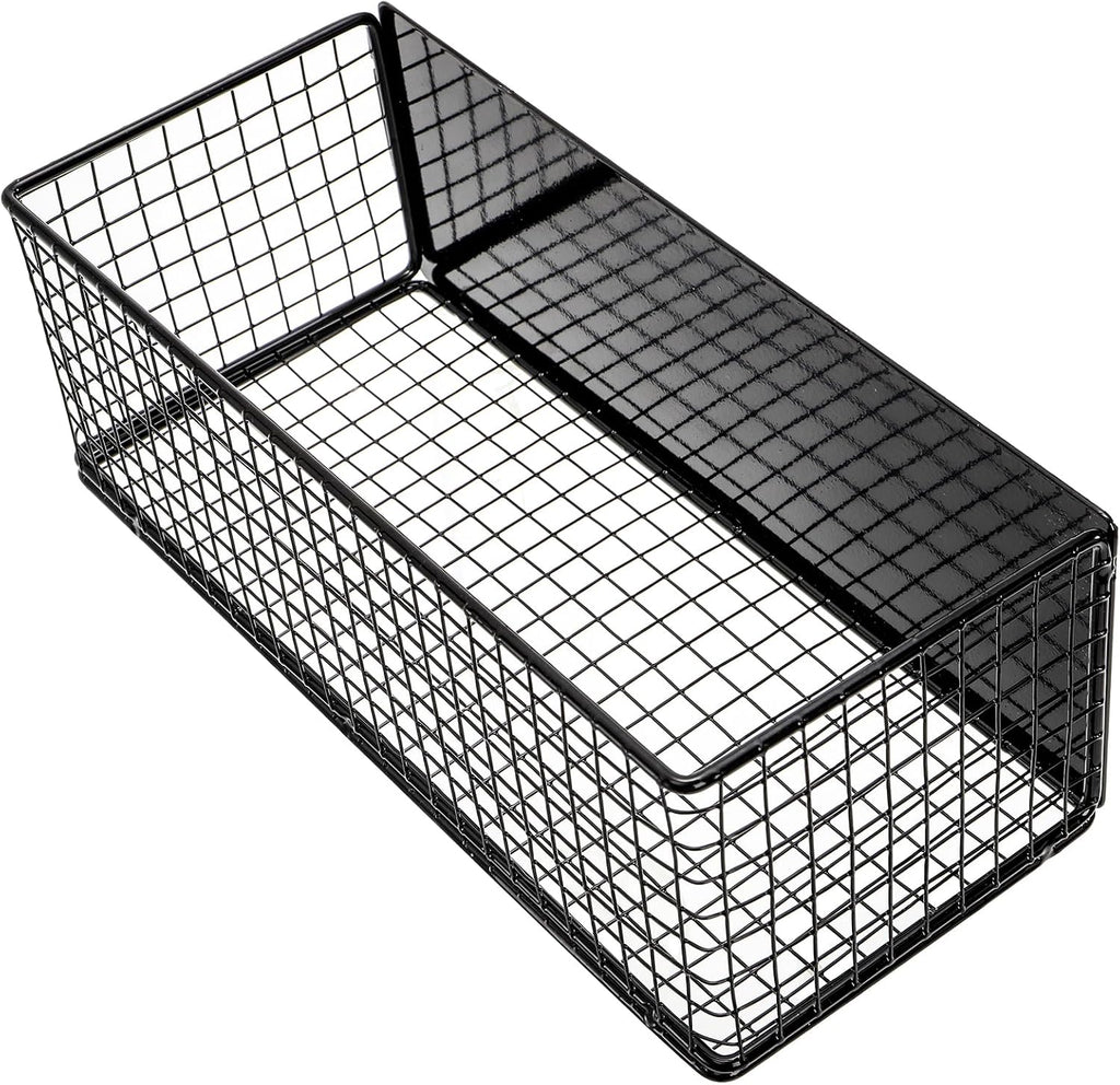 Frcctre 2 Pack Magnetic Basket Magnetic Fridge Organizer, Metal Wire Spice Rack Pen Holder Storage Organizer Basket for Refrigerator Whiteboard Home Kitchen Office