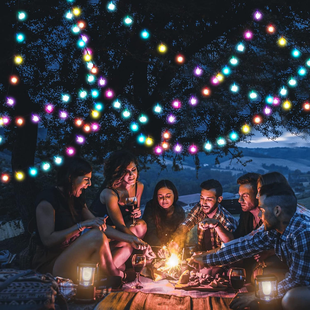 Wettarn 10 ft Polyhedral Dice String Lights, LED Dice Lights