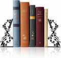 Set of 2 Metal Japanese Cherry Blossom Samurai Sword Bookends, Anime Book Ends for Home Office Library Bedroom Bookshelf, Unique Decorative Gifts for Men Childrens Japanses Culture Enthusiast