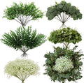 150 Pcs 5 Kinds Artificial Greenery Stems Mixed Artificial Eucalyptus Wedding Bouquet Bulk Fake Eucalyptus Stems Greenery Leaves for Vase Wedding Home Table Decor DIY Bouquets (Green)