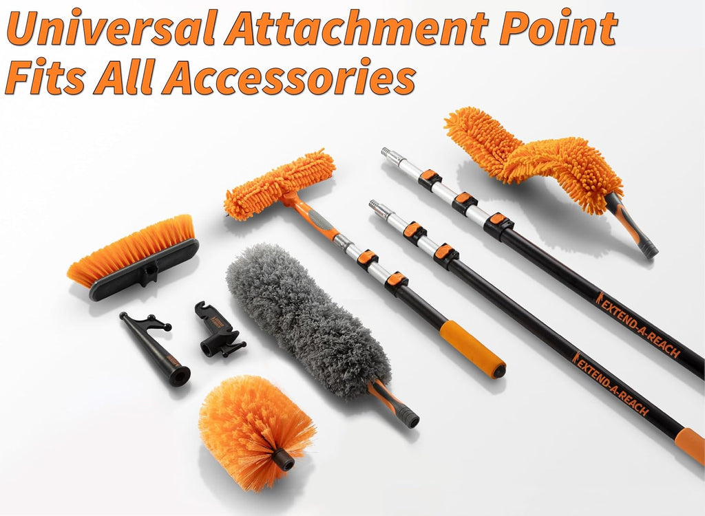 20 Foot High Ceiling Duster Kit and Scrub Brush with 4-12 ft Extension Pole