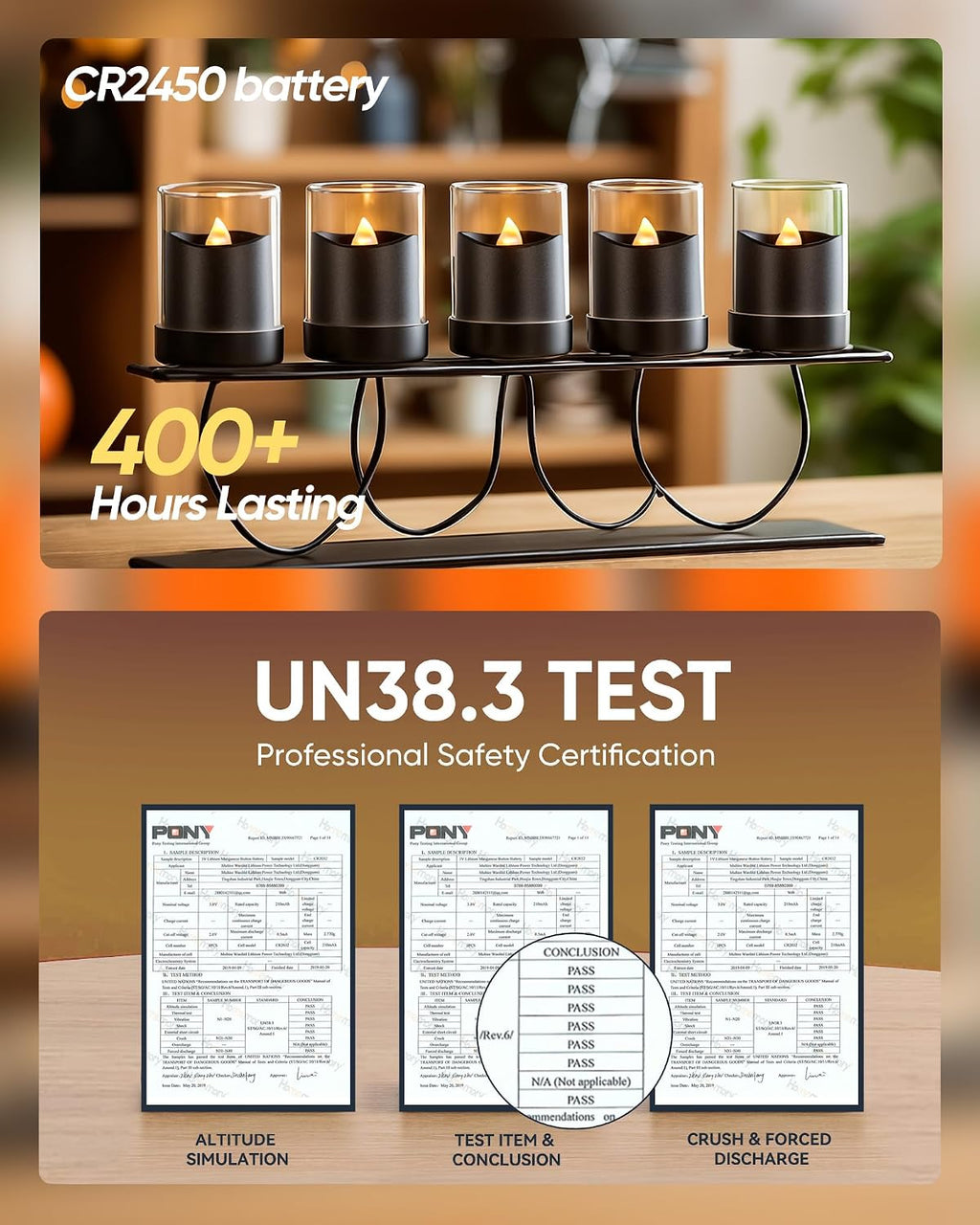 Homemory Black Flameless LED Votive Tealight Candles & Timer Remote, 24Pack