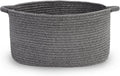 Large Rope Basket with Handles, Large Bohe Storage Basket,Laundry Basket, Home Decor Organizer for Towels,toys, Books & Magazines (Dark Gray, L (20 "L x 14" W x 12 "H))