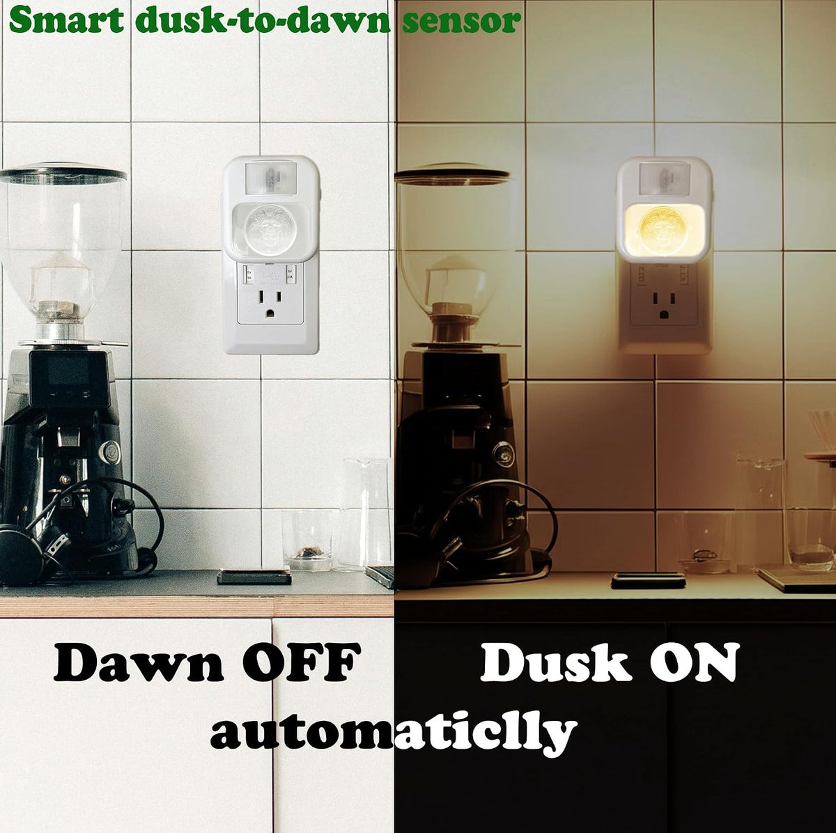 Compact Smart Motion Sensor LED Night Light - Dimmable, Adjustable Color, Plug-in for Hallway, Bathroom, Bedroom - Travel-Friendly (Lion Head, 2)