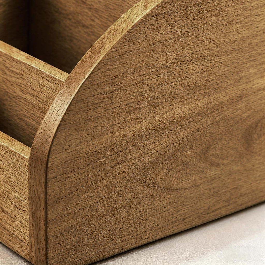 Wood TV Remote Control Holder, Cute Pen/Pencil Holder, Desktop Organizer