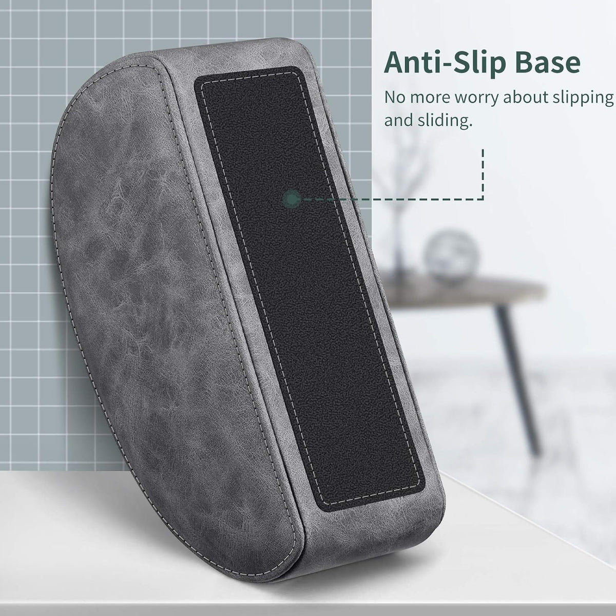 KENOBEE Remote Control Holder with 5 Compartments, Gray
