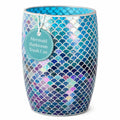 Escenzy Mermaid Bathroom Trash Can, Handmade Mosaic Glass 1.3 Gal / 5L | Decorative Waste Basket for Bathroom, Bedroom, Office | Luxury Mermaid Bathroom Decor | Coastal Home Decor Gift