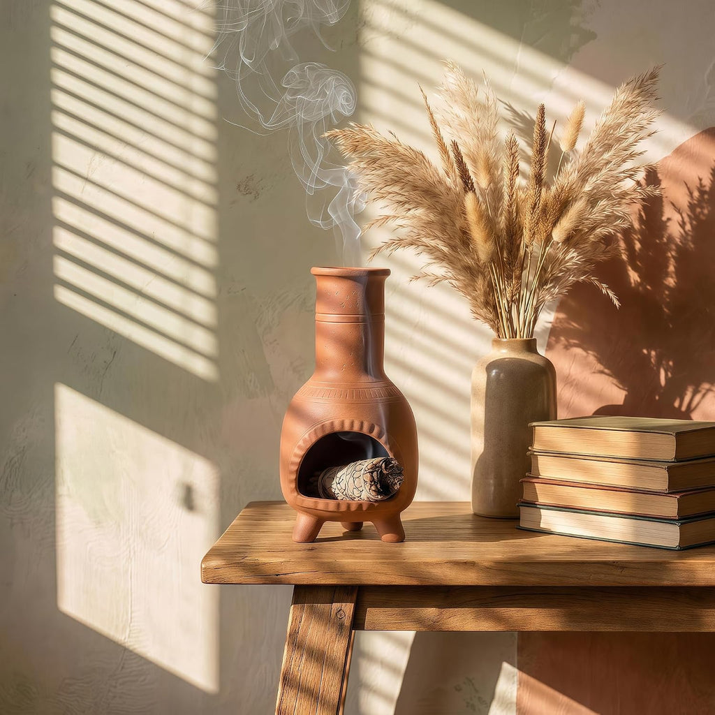 Terracotta Palo Santo Holder - Mexican Style Incense Burner