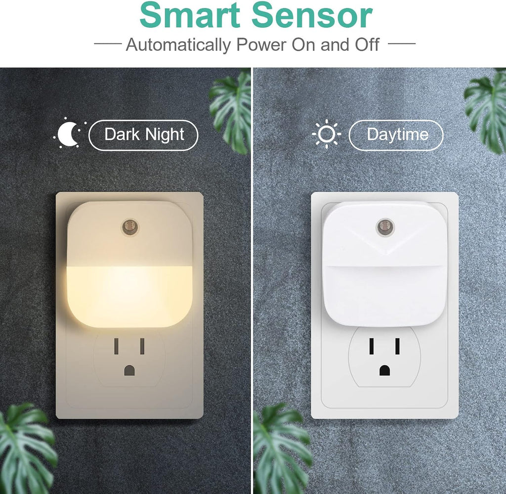6 Pack Night Light, Night Lights Plug into, Warm LED Nightlights