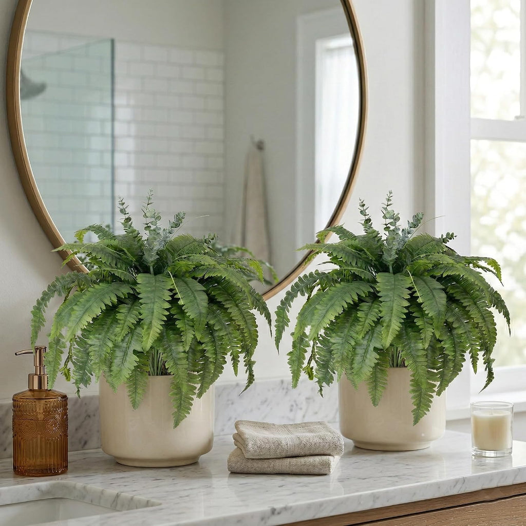 Artificial Ferns for Outdoors 2 Fake Faux Ferns for Artificial Plants Large