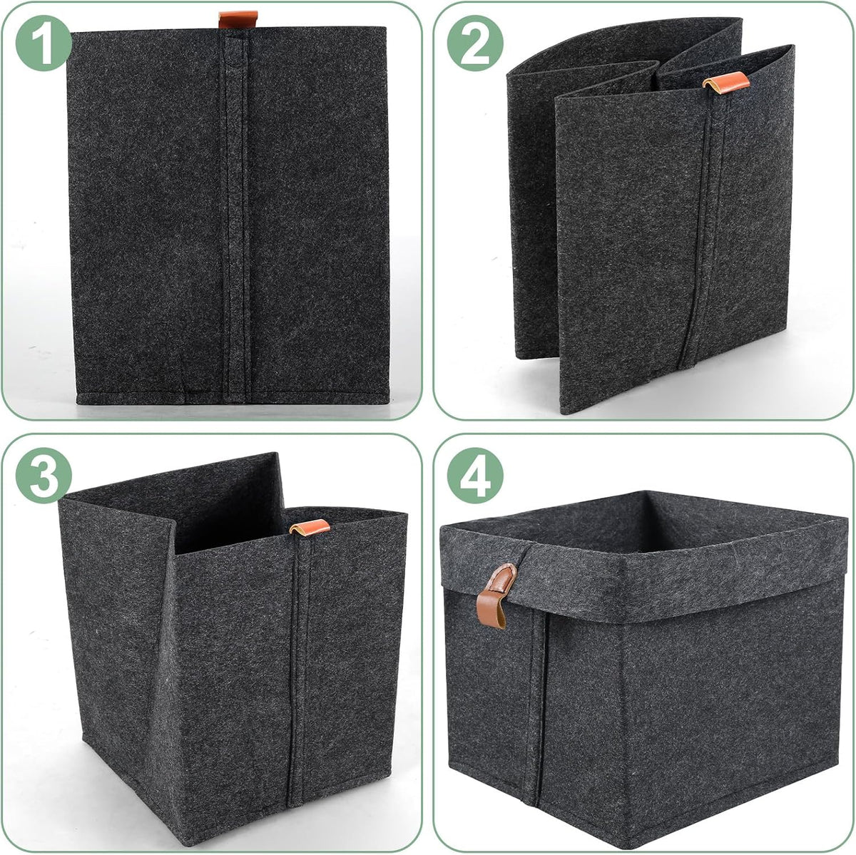 6Pcs Storage Cubes Felt Fabric Cube Storage Bin,9x9x10inch Cloth Cube Storage Bins Felt Storage Cubes 12L Foldable Fabric Storage Baskets Cubby Storage Organizer Cubes for Organizing Clothes Toys