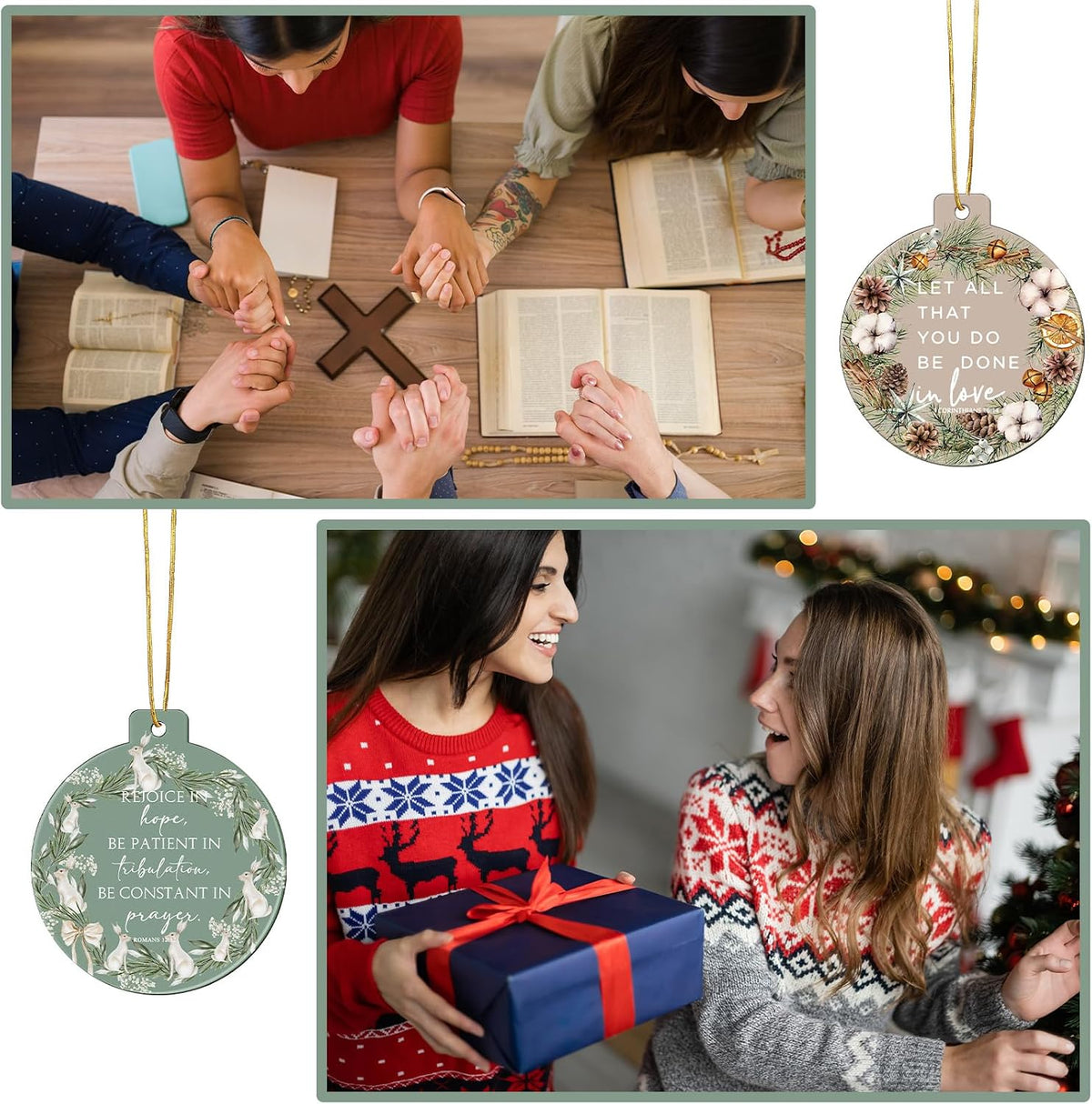 12 Set Religious Scented Hanging Ornament Bulk Christian Gifts