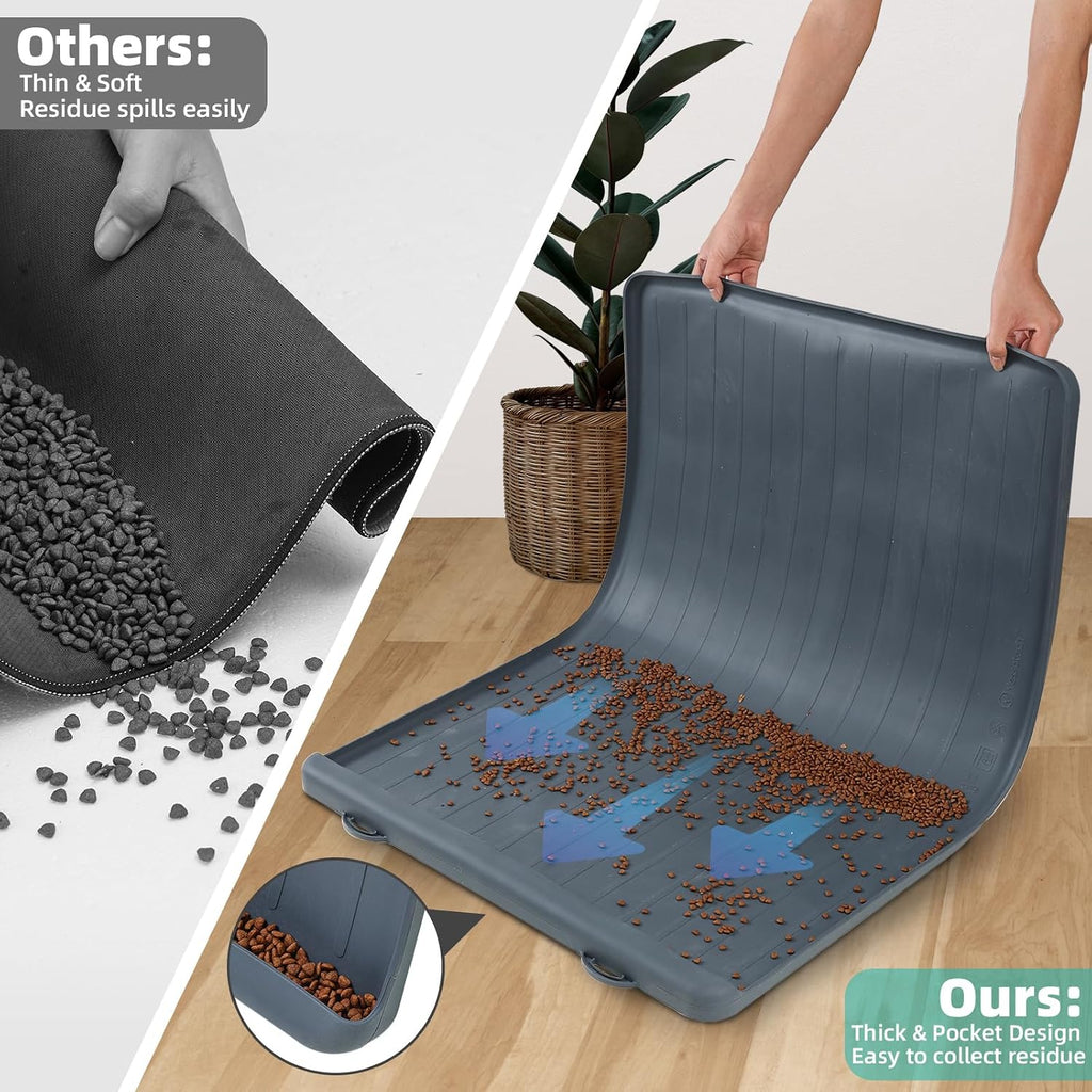 Dog mat for Food and Water - 39.4" x 27" Thickened Large Dog Food Mat