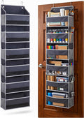 Utopia Home Over the Door Organizer 6 Shelves, Dark Grey, Pack of 1