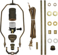 Creative Hobbies ML94KIT Premium Lamp Kit with All Parts for DIY Lamp Design or Repair (Antique Brass)